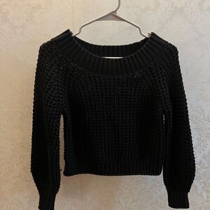 Abercrombie & Fitch Black Knit Crew Neck Sweater